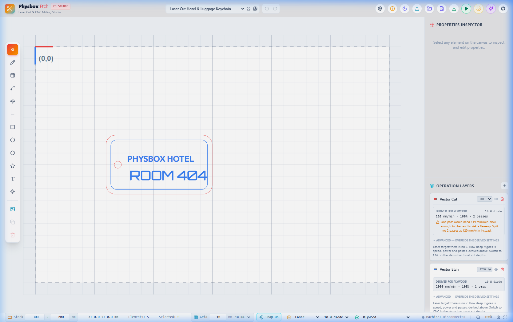 PhysBox Etch Interface